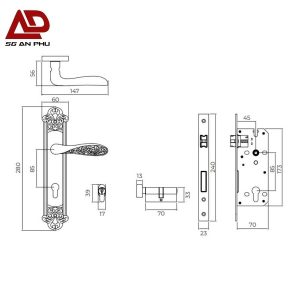 Khóa cửa nẹp VICKINI 35111.101