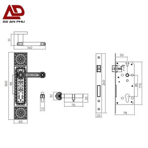 Khóa cửa nẹp VICKINI 38402.101