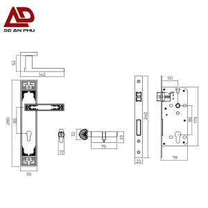 Khóa cửa nẹp VICKINI 38404.101