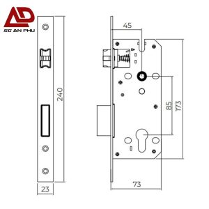 Thân khóa cửa VICKINI 40854.001