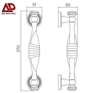 Tay nắm cửa VICKINI 42171.001