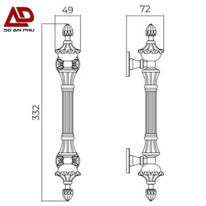 Tay nắm cửa VICKINI 42172.001