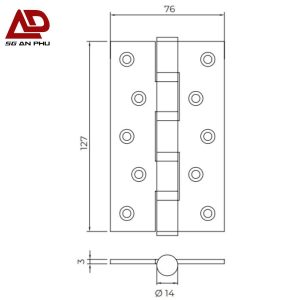 Bản lề cửa VICKINI 43100.133