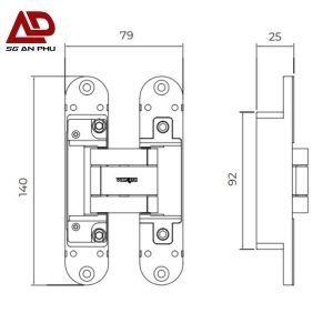 Bản lề âm cửa VICKINI 43240.001