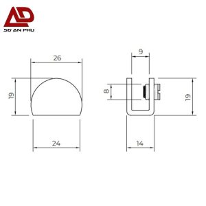 Kẹp kính VICKINI 64020.001