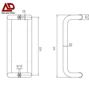 Tay cửa kính VICKINI 69152 PSS/ SSS