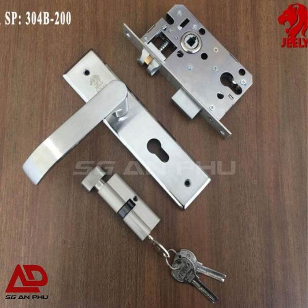 Đặc điểm cấu tạo của khóa tay gạt cửa inox JELLY 304B-200