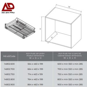 Giá kệ bát đĩa IVAN 14802