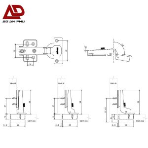 Bản lề bật VICKINI 01138 NP