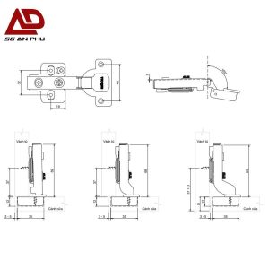 Bản lề bật giảm chấn VICKINI 01488 NP