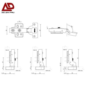 Bản lề bật giảm chấn VICKINI 01618 PSS