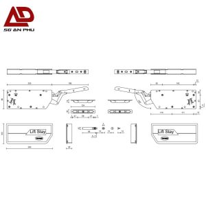 Tay nâng cửa tủ VICKINI 04223.001 GRPR