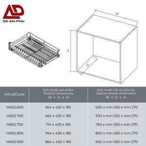 Giá kệ bát đĩa VICKINI 14902 PSS