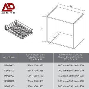 Giá kệ xoong nồi VICKINI 14903 PSS