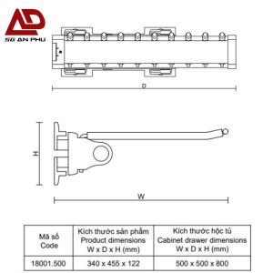 Giá kệ vắt quần VICKINI 18001.500 GRPR