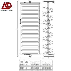 Giá kệ để giầy xoay 360 độ VICKINI 18208 GRPR