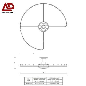 Giá kệ góc vắt quần xoay 360 độ VICKINI 18249.800 GRPR