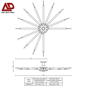 Giá kệ góc vắt quần xoay 360 độ VICKINI 18259.800 GRPR