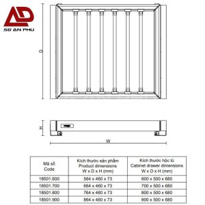 Giá kệ vắt quần VICKINI 18501 GRPR