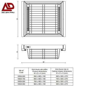 Giá kệ để đồ gấp VICKINI 18504 GRPR