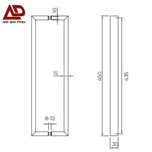 Tay cửa kính VICKINI 69126.450 SSS