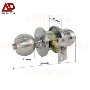 Khóa tròn không chìa cò ngắn HAMMERED 587-60BK