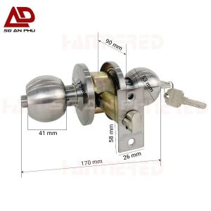 Khóa tròn cò dài HAMMERED 587-90SS