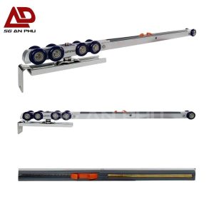 Bộ bánh xe cửa lùa 8 bánh giảm chấn 1 chiều Hammered 828-1