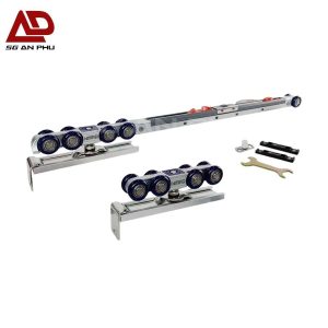 Bộ bánh xe cửa lùa 8 bánh giảm chấn 2 chiều Hammered 828-2