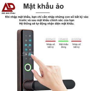 Khóa cổng điện tử vân tay cửa nhôm PASINI PS01AB35