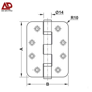 Bản Lề Lá 2 Vòng Bi 120Kg HAFELE 926.98.048