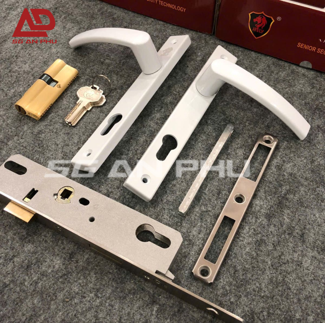 Khóa cửa nhôm Xingfa JEELY AL9392 màu trắng