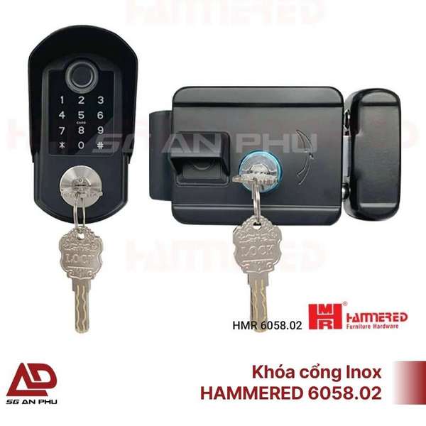 Khóa cổng điện tử vân tay 2 chiều HAMMERED 6058.02