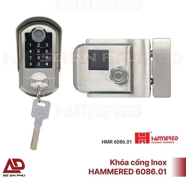 Khóa cổng thông minh vân tay 1 chiều HAMMERED 6086.01