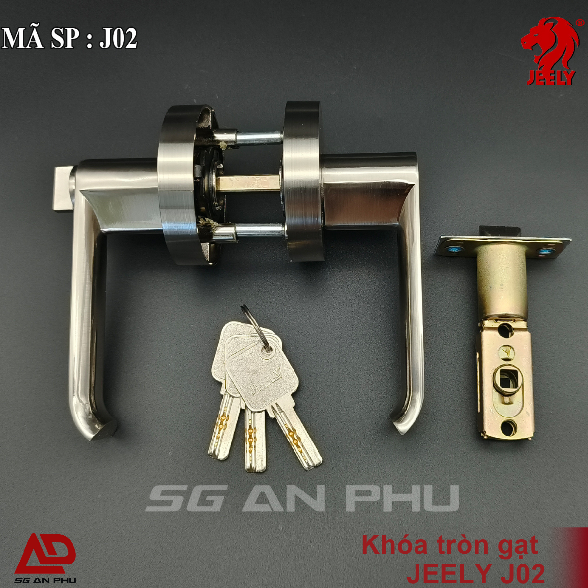 Khóa cửa tay gạt tròn JEELY