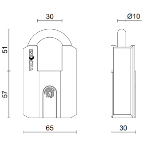 Khóa treo điện tử VICKINI 39004.002 OBP – Thông minh, chống trộm, tiện lợi