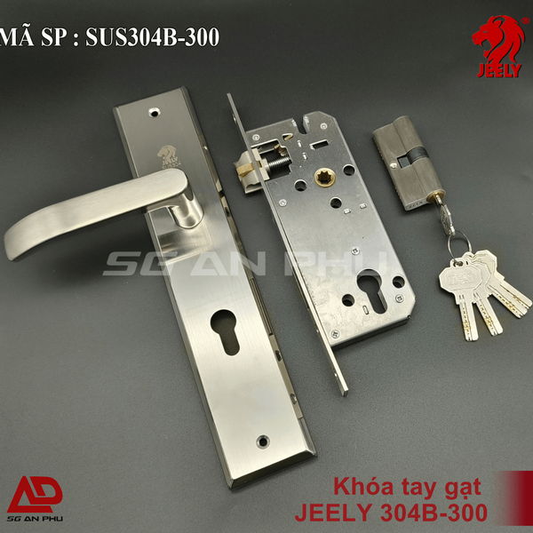 Khóa tay gạt JEELY được làm bằng chất liệu inox 304