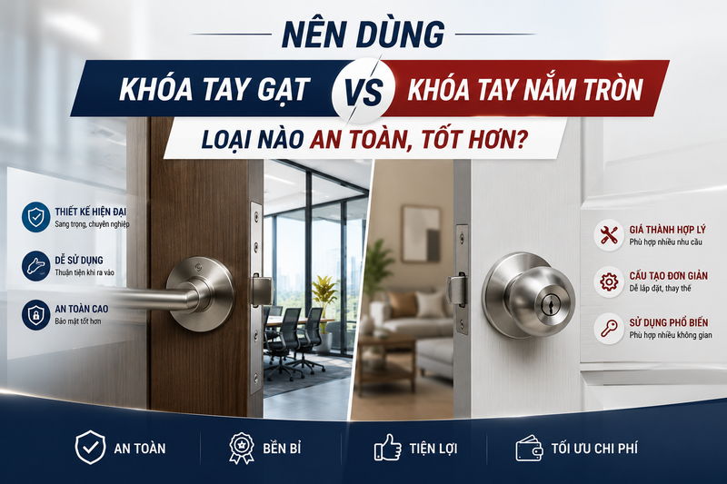 Khóa tay gạt là gì? Cấu tạo và nguyên lý hoạt động