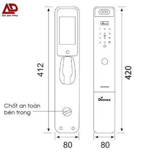 Khóa nhận diện khuôn mặt Demax EL910 BM