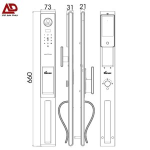 Khóa đại sảnh biệt thự EL-MS999L CNC