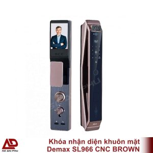 Khóa nhận diện khuôn mặt Demax SL966 CNC BROWN cao cấp chính hãng