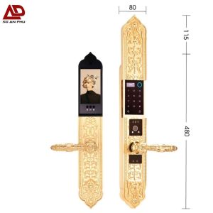 Khóa đại sảnh biệt thự EL9882 24K BRASS