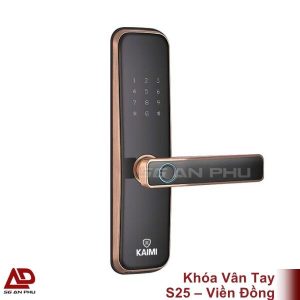 Khóa Vân Tay S25 – Viền Đồng