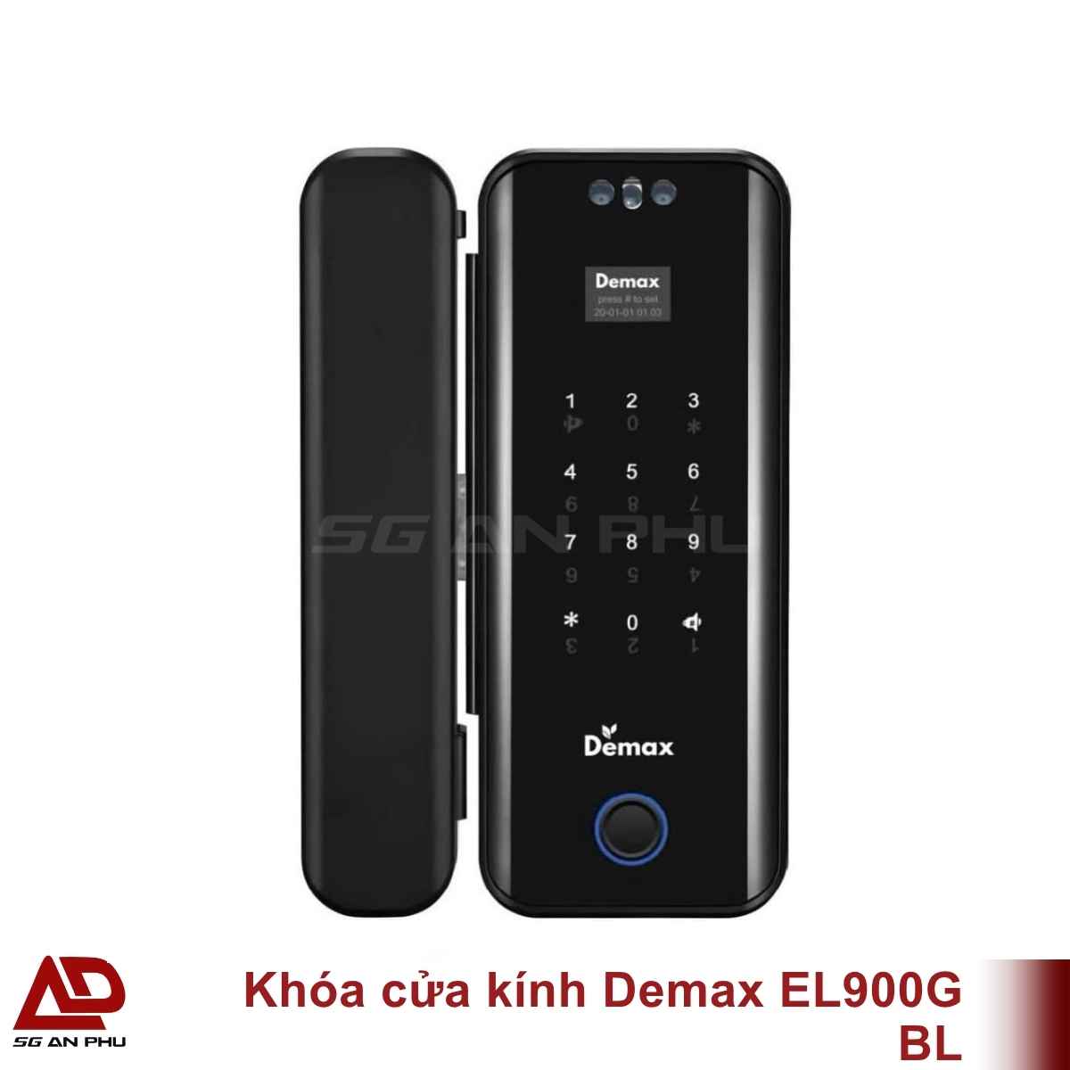 Frame (52) Khóa cửa kính Demax EL900G BL
