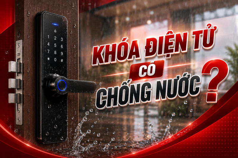 Khóa điện tử có chống nước hoàn toàn không?