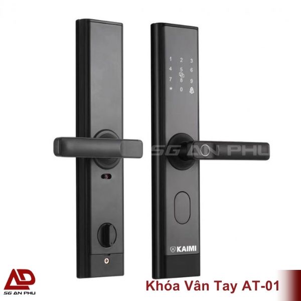 Khóa cửa kính hỗ trợ vân tay, thẻ từ, mã số và mở khóa bằng điện thoại.