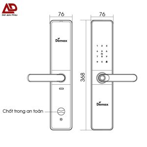 Khóa cửa Thông minh Demax EL-C68 BL