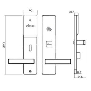 KHÓA KHÁCH SẠN HEL606 BL CNC