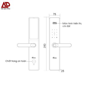 Khóa thông minh EL-C622 BL APP WIFI