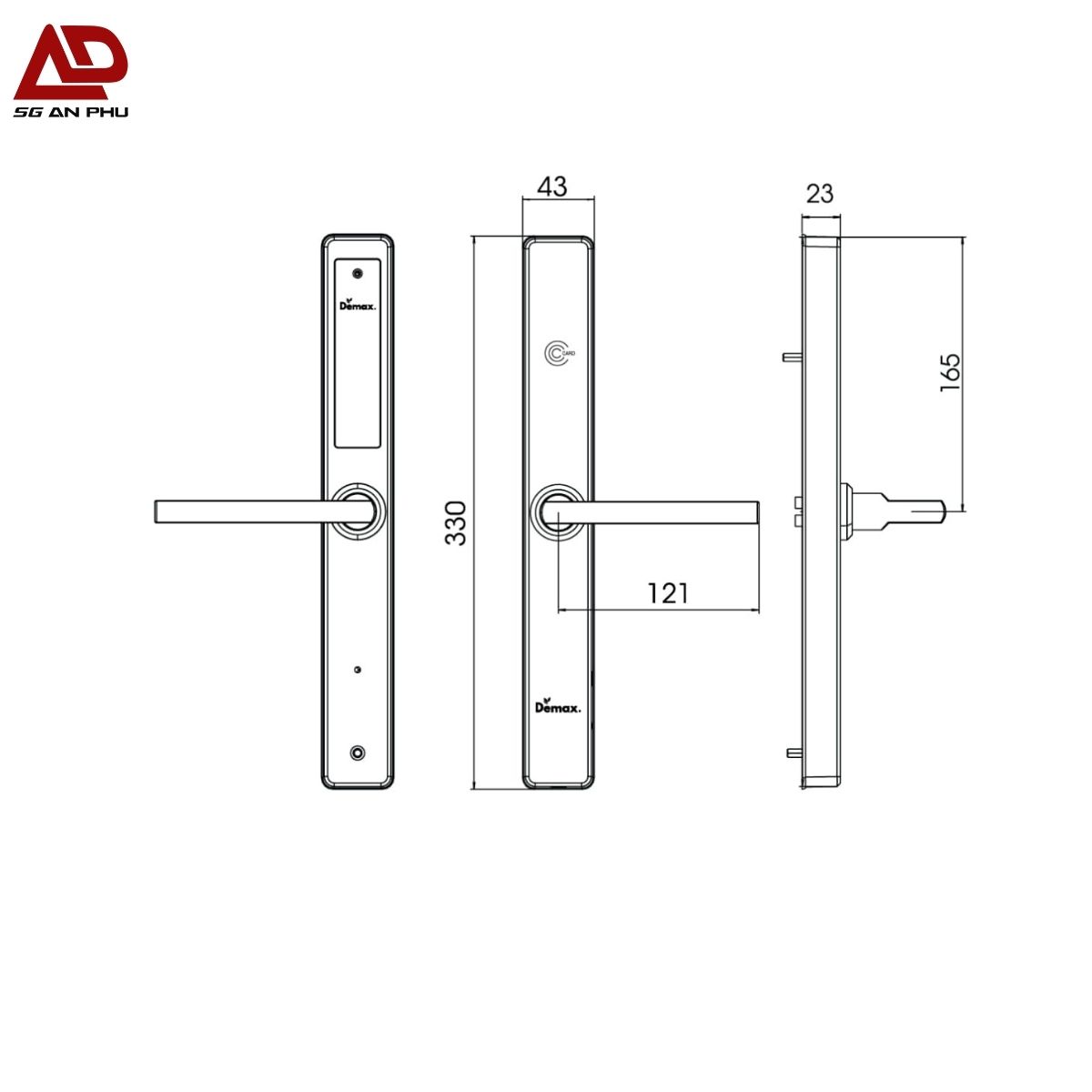 Frame (68) Khoá khách sạn Demax HEL330 SB